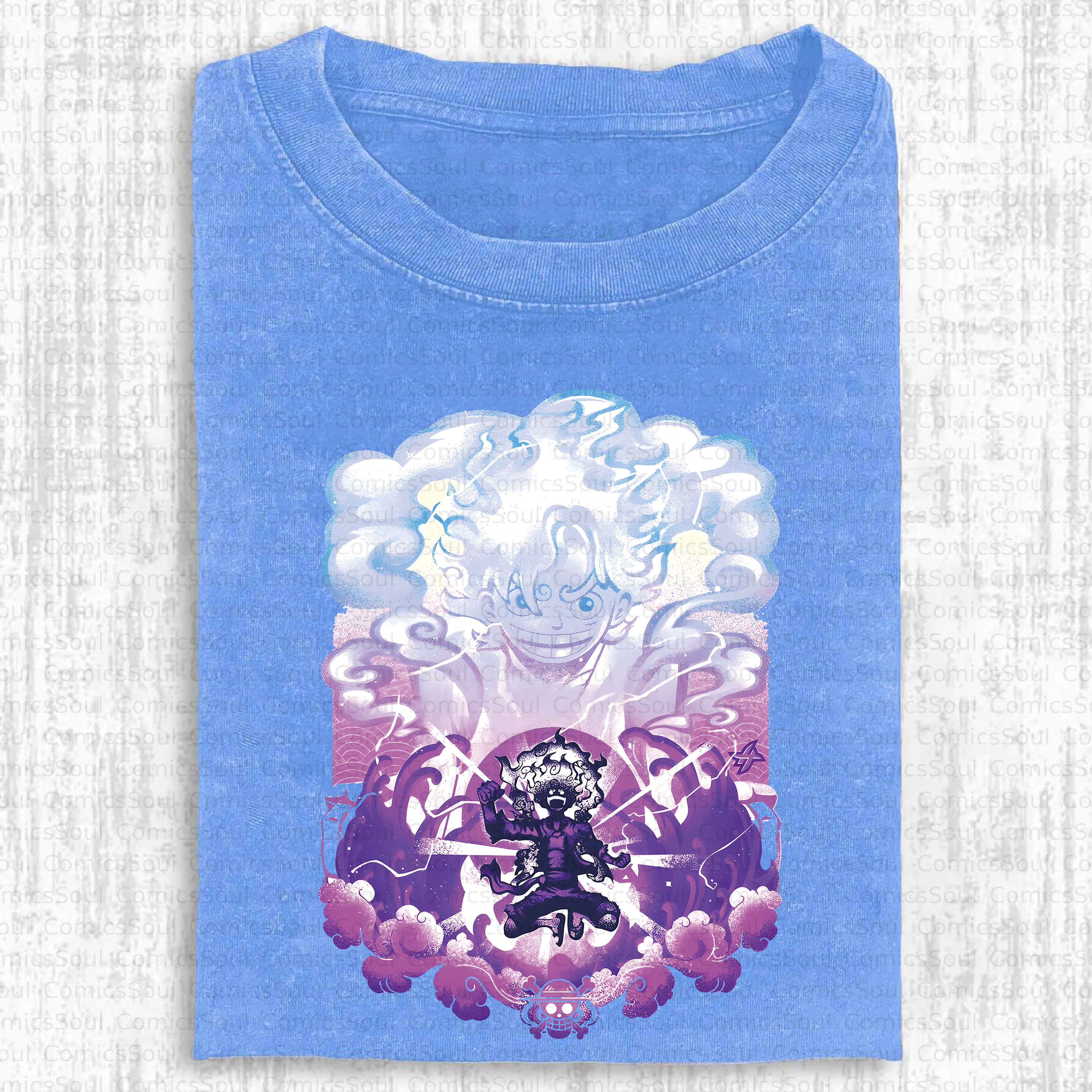 Unisex Anime Inspired Vintage Washed T-Shirt