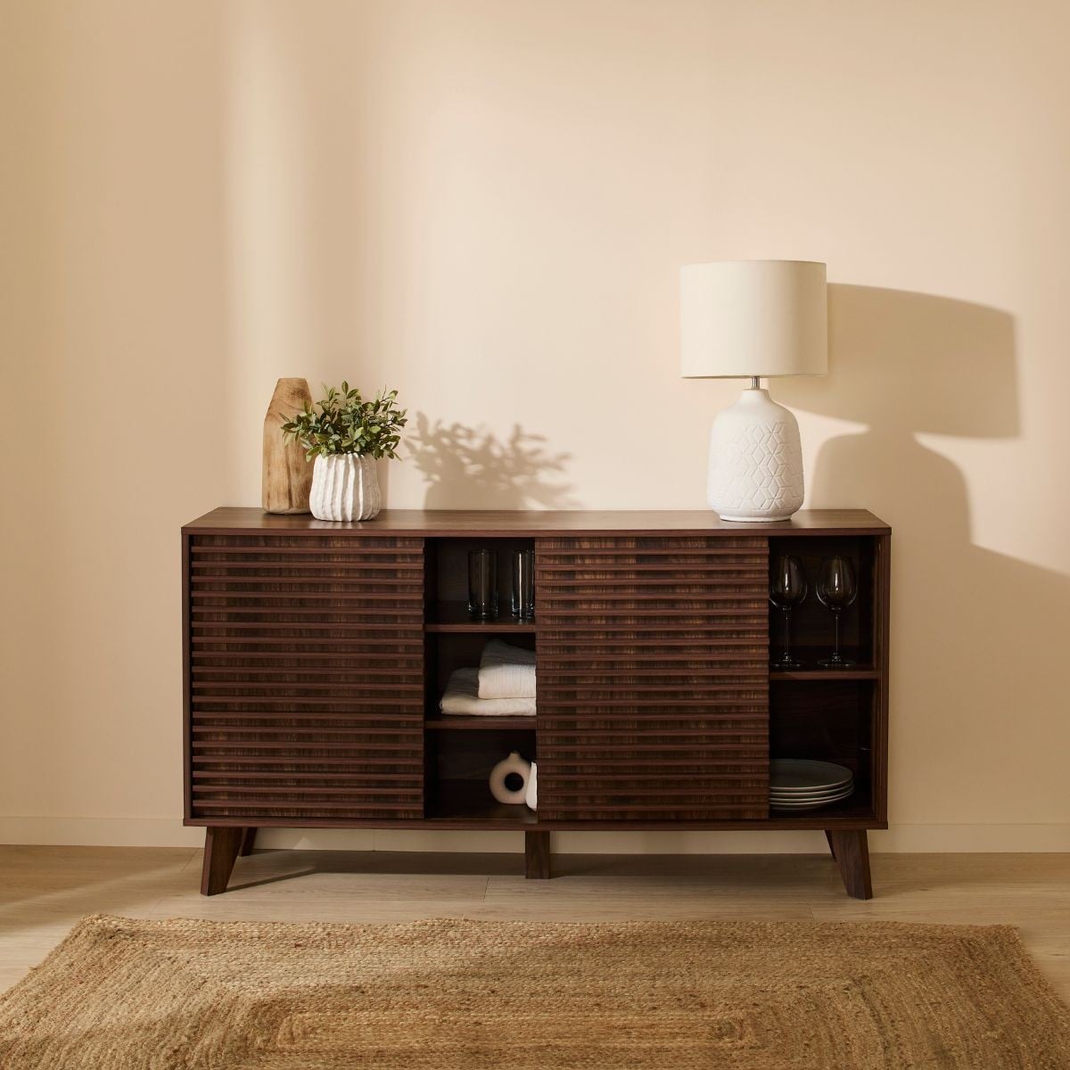 Calicosy - Buffet FRIBOURG - B140 cm - Donker hout