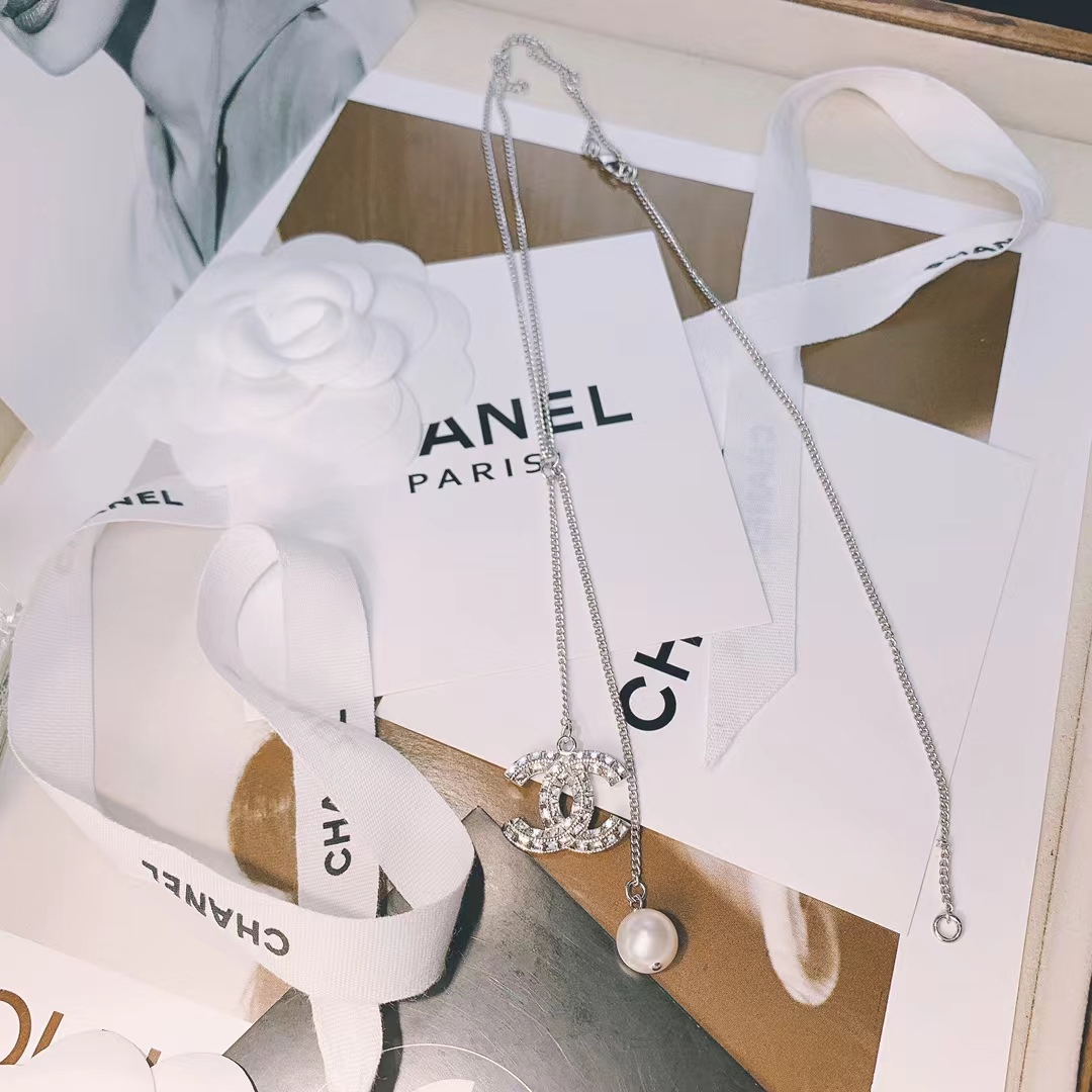Chanel Silver Color Tassel Pendant Necklace - Original Replica Club