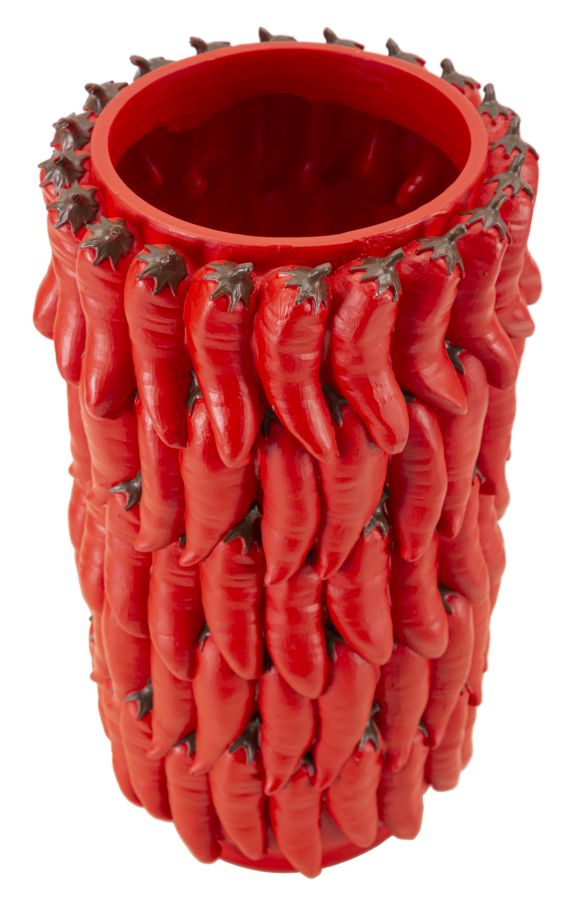 Mauro Ferretti Chili Vaas van rode hars gemaakt van paprika