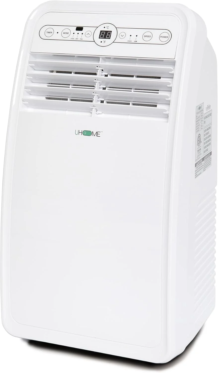 Uhome Portable Air Conditioner, 8000 BTU Compact AC Unit with Cooling, Dehumidifier, Fan, Remote Control and Window Mount Kit Included, White
