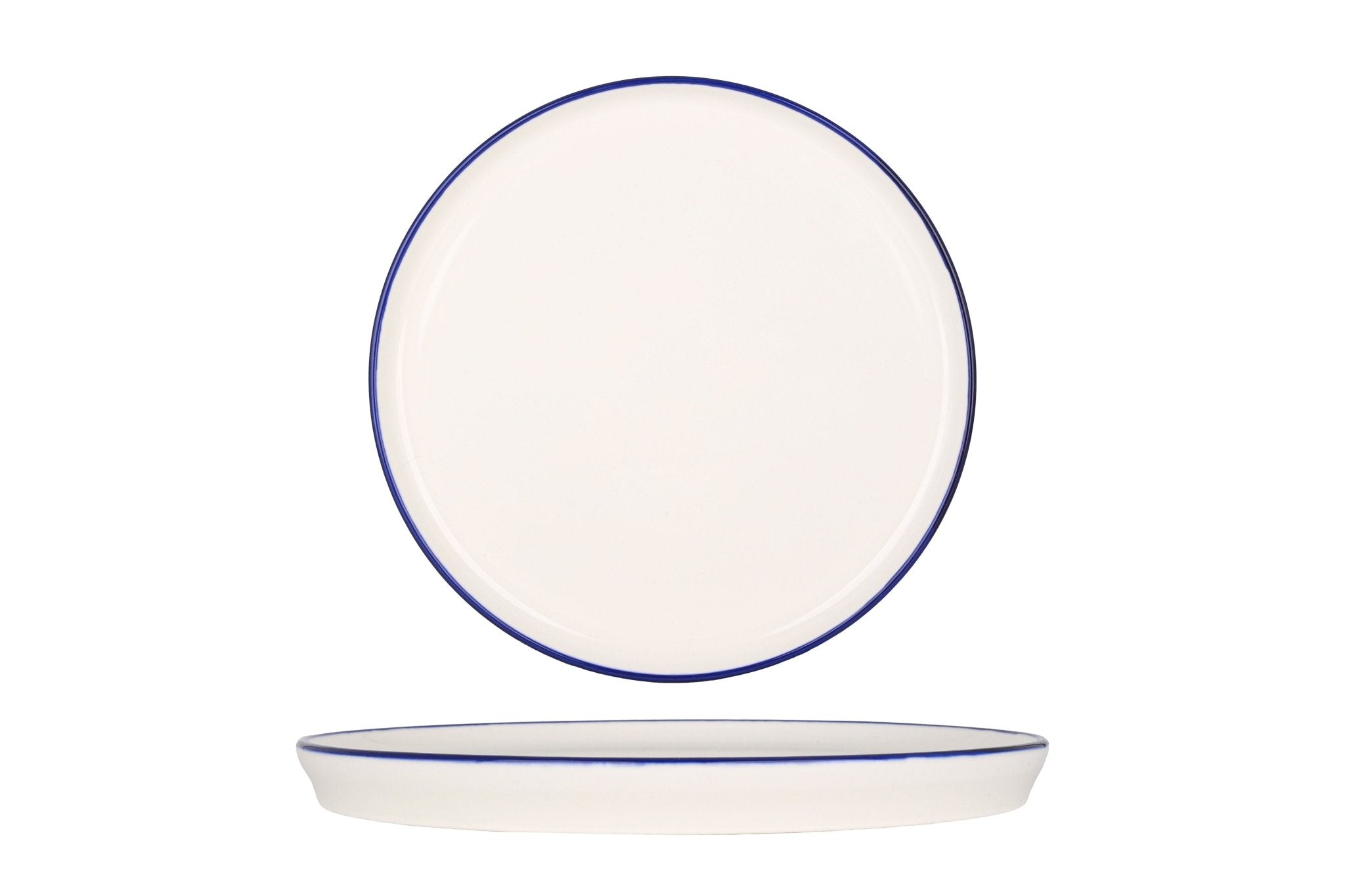 Rinart Gebaksbord - Blue Edge - Porselein - 17 cm - set van 6