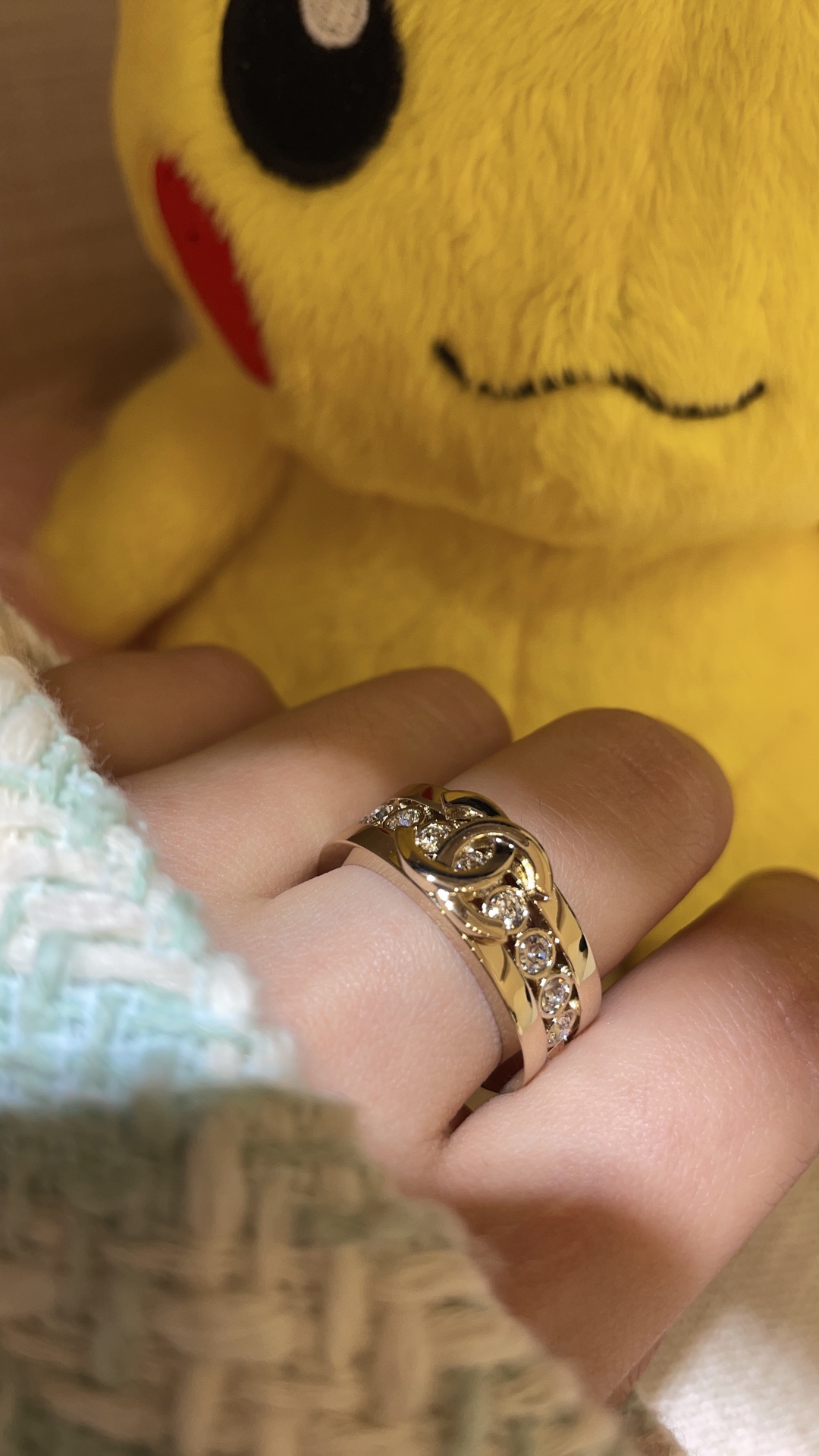 Chanel Full Diamond Wide Coco Ring - Original Replica Club