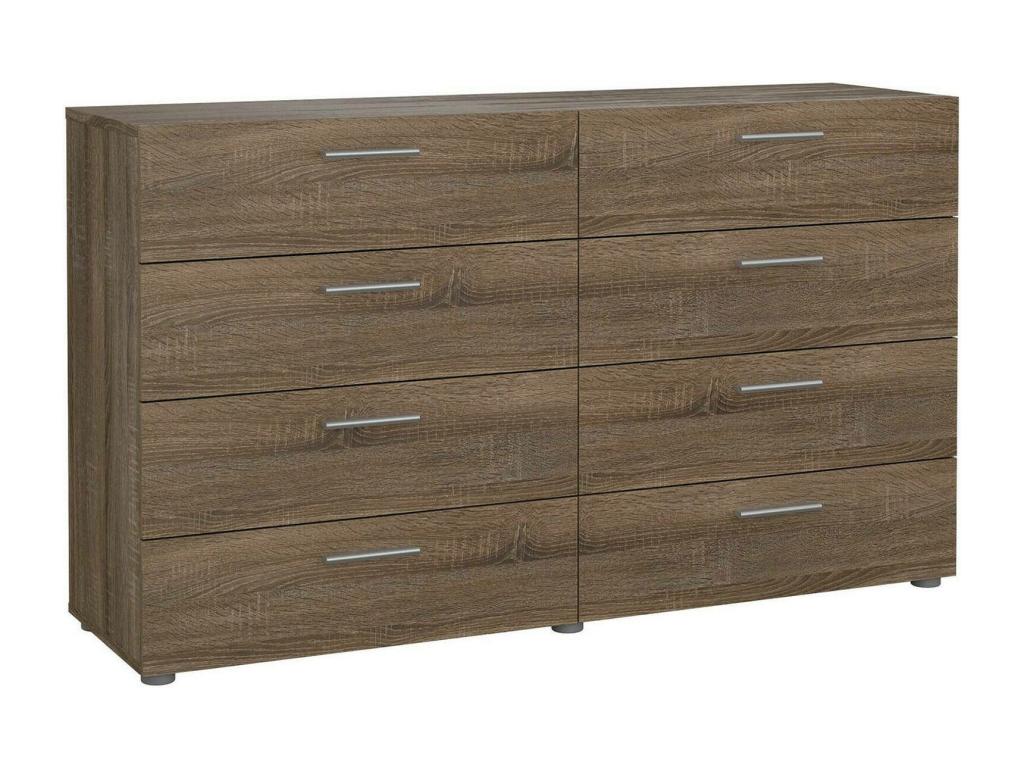 Aparador Dsattol, Bufé de salón, Aparador de salón, Despensa de cocina, 140x40 h82 cm, Roble