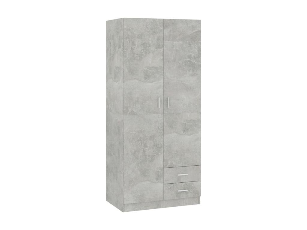 Armario Aglomerado Gris Hormigón 80x52x180 cm