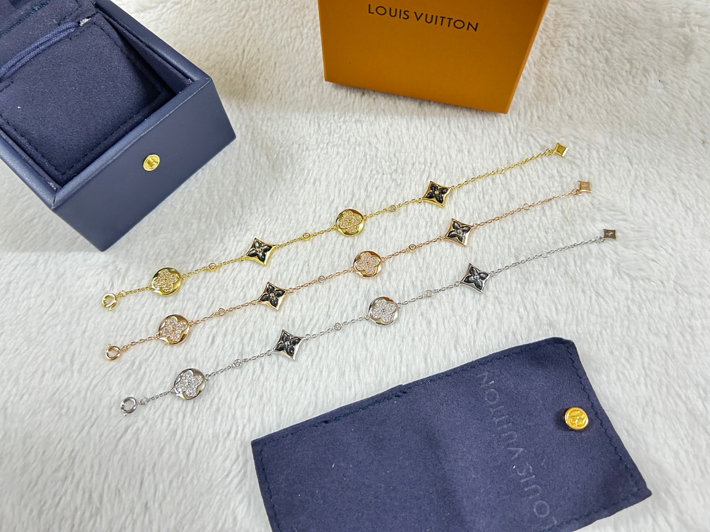 Louis Vuitton Grey Mother of Pearl Color Blossom Bracelet - Original Replica Club