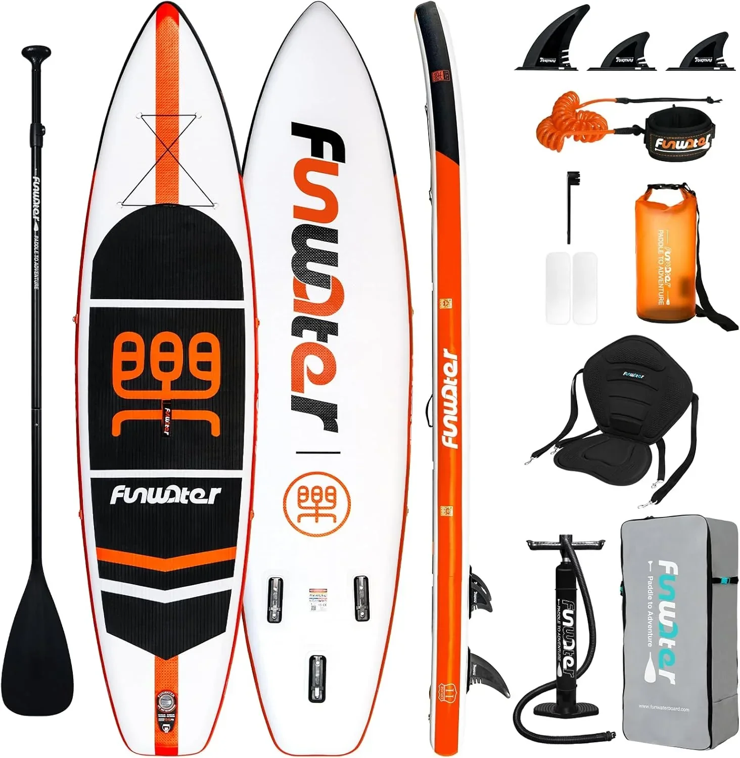 FunWater Inflatable Stand Up Paddle Board, 11 ft x 32 in x 6 in - SUP Paddle Accessories - Image 5 FunWater Inflatable Stand Up Paddle Board, 11 ft x 32 in x 6 in - SUP Paddle Accessories - Image 5
