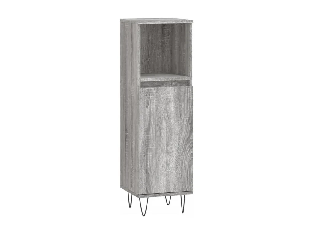 Armario de baño Decopractico contrachapada gris Decopractico 30x30x100 cm 73593KPZN