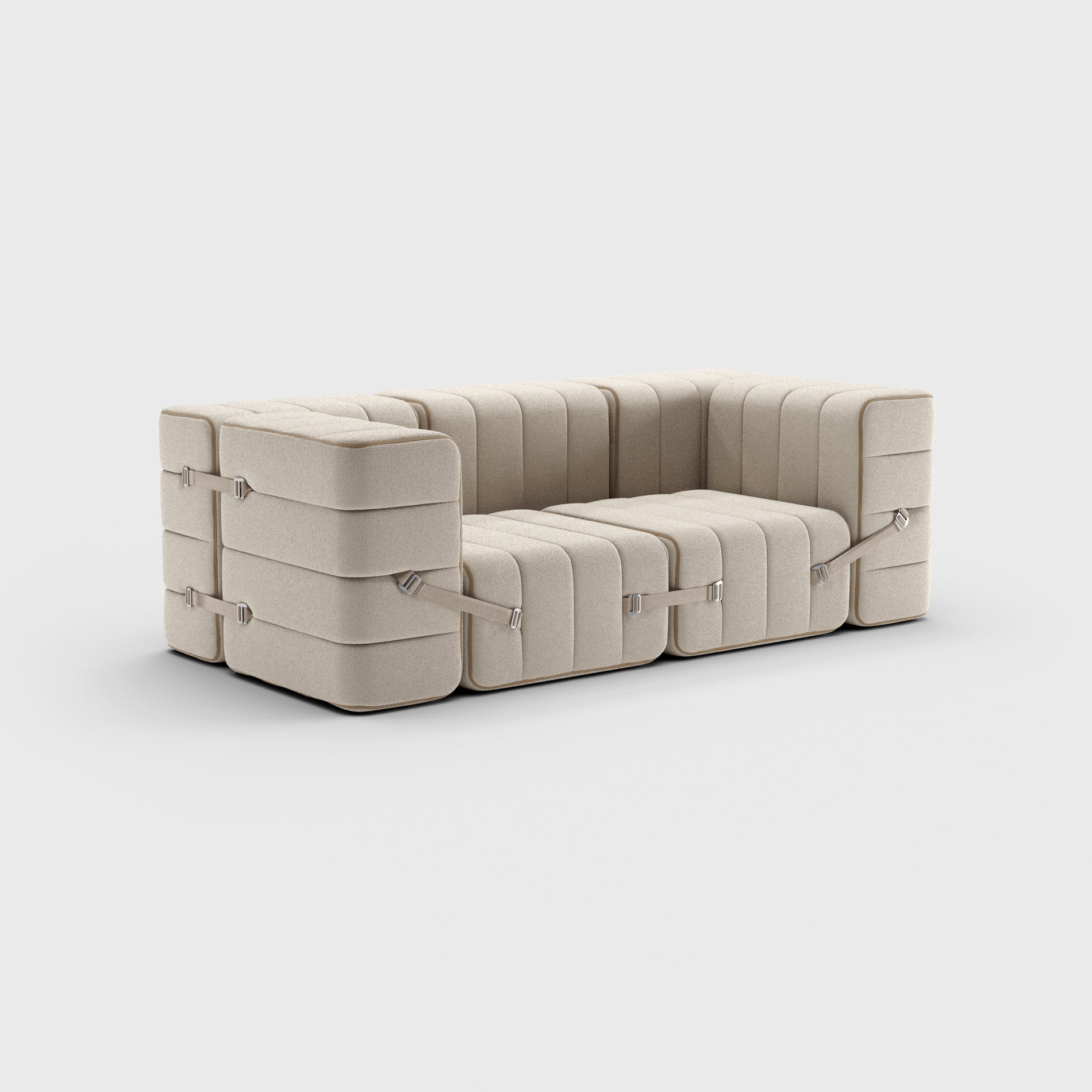 Curt-Set 7 - Sera - Calla (Wit   Beige)