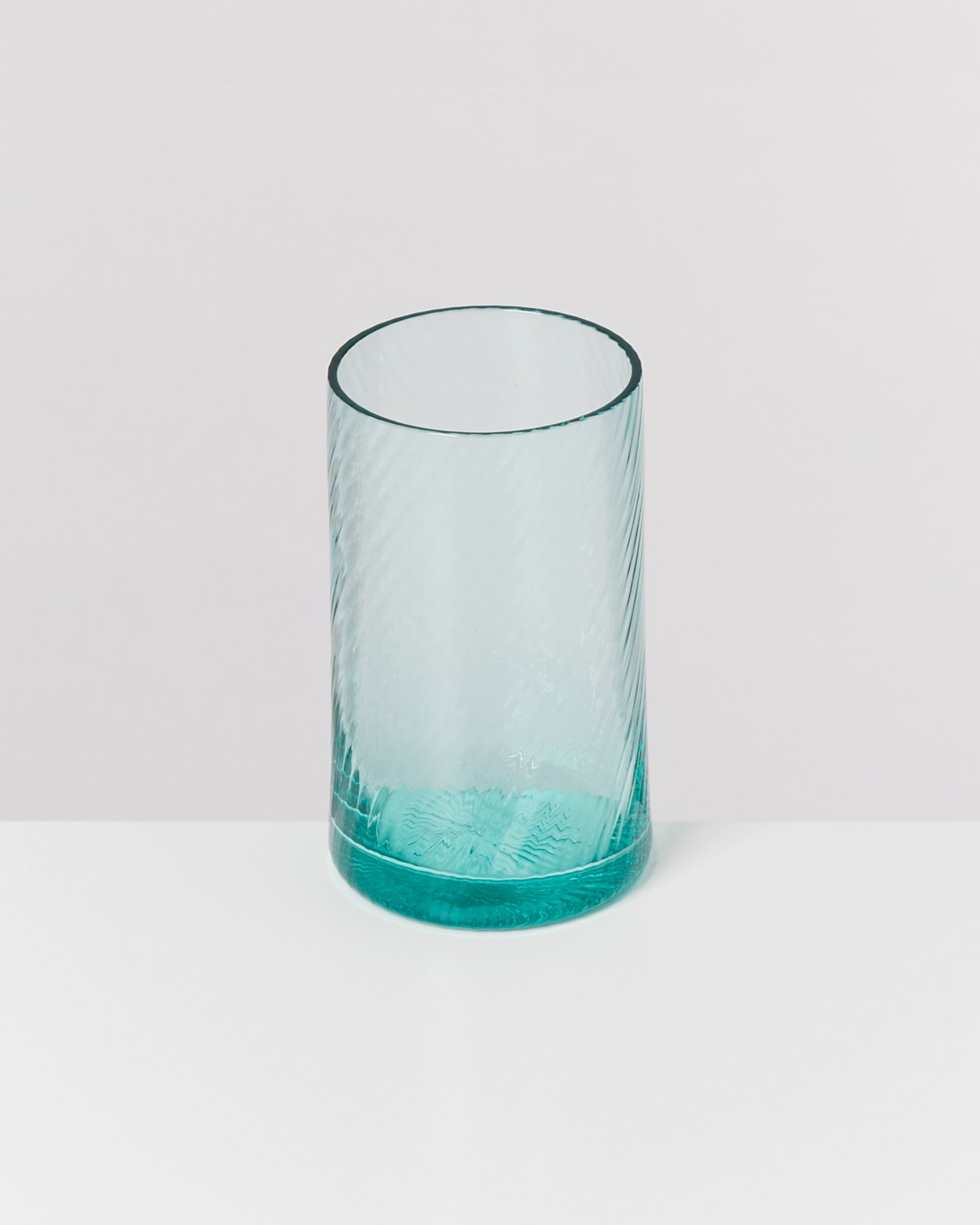 Leiria Glas klein riffled grün 4er-Set
