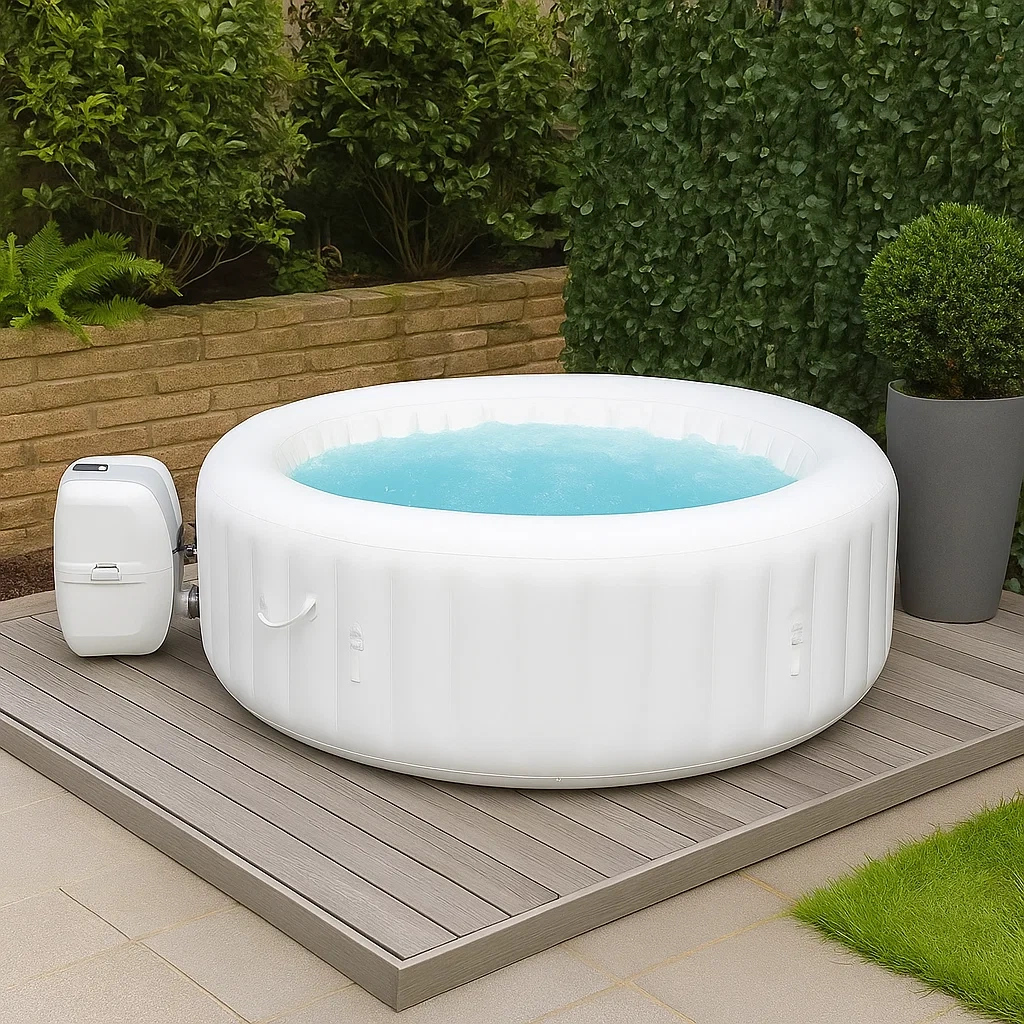 Spa hinchable 800L sistema de burbujas con accesorios Ø180x66 cm color blanco - BIsthqK122CV