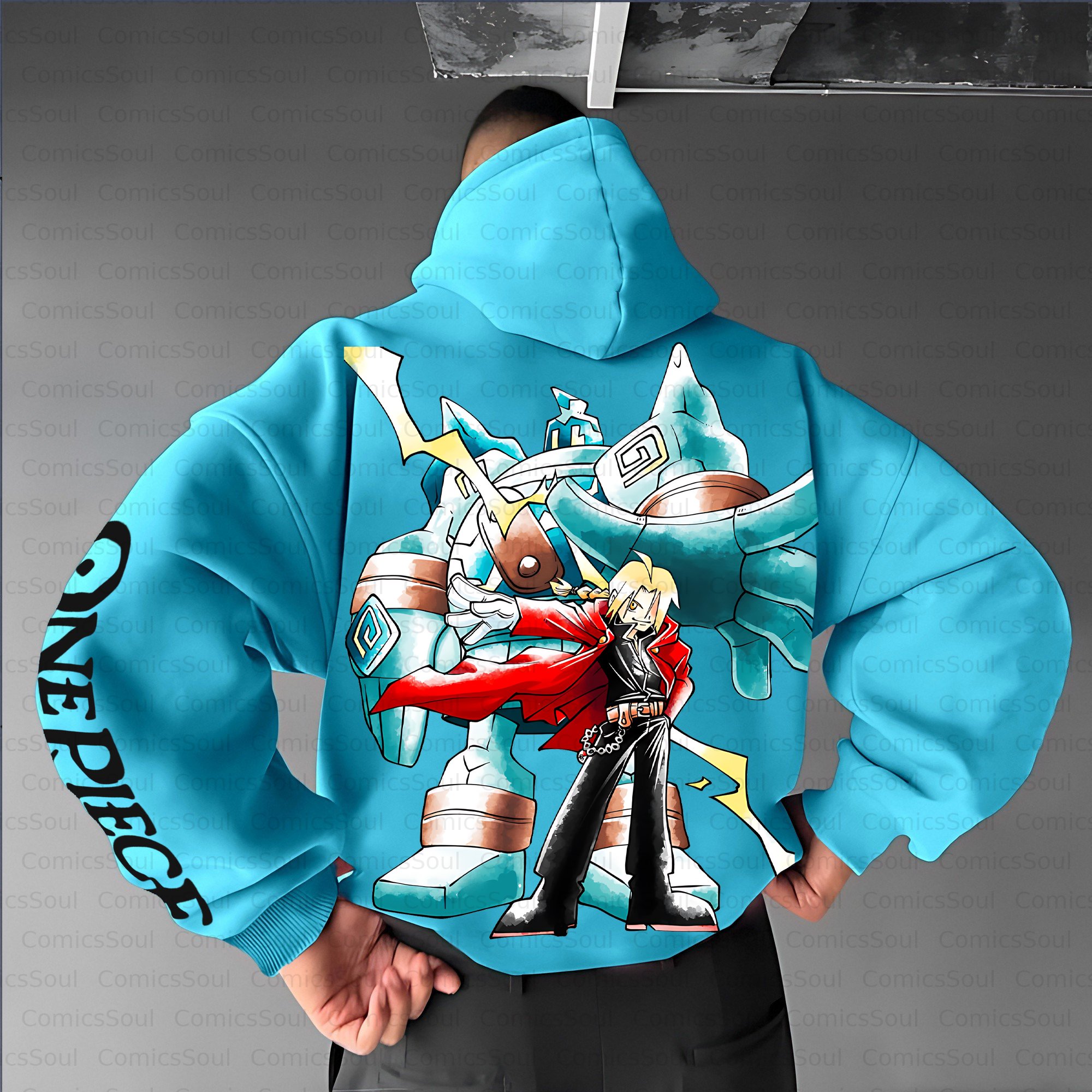 Unisex Anime Inspired Vintage Plush Hoodie