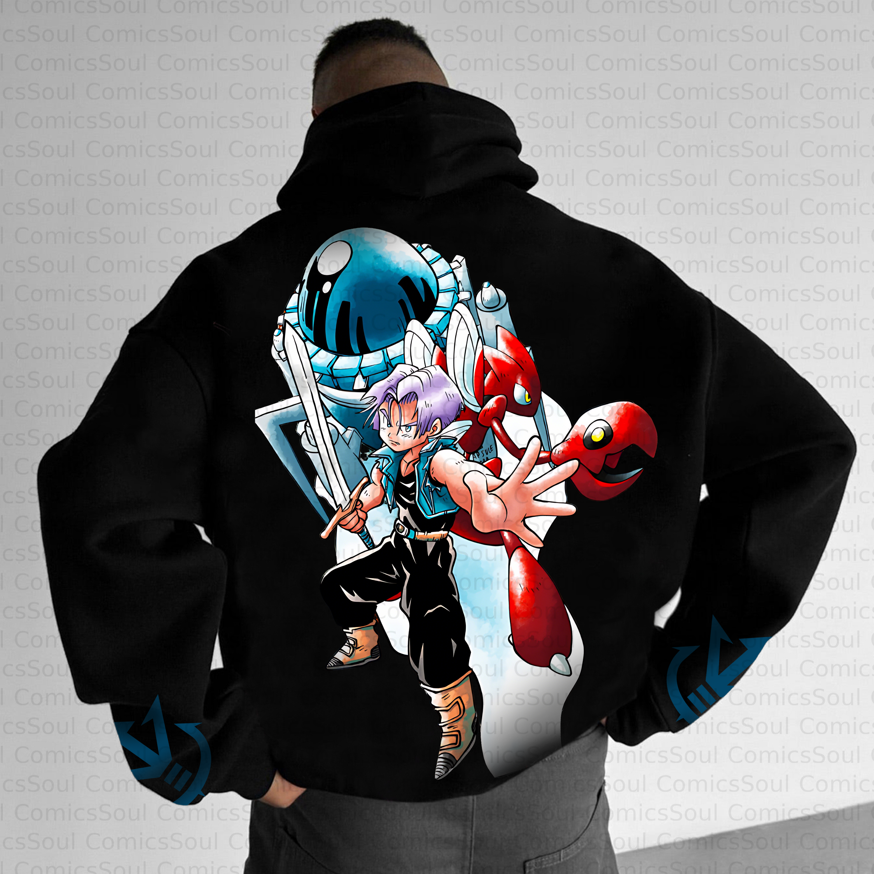 Unisex Anime Inspired Vintage Plush Hoodie