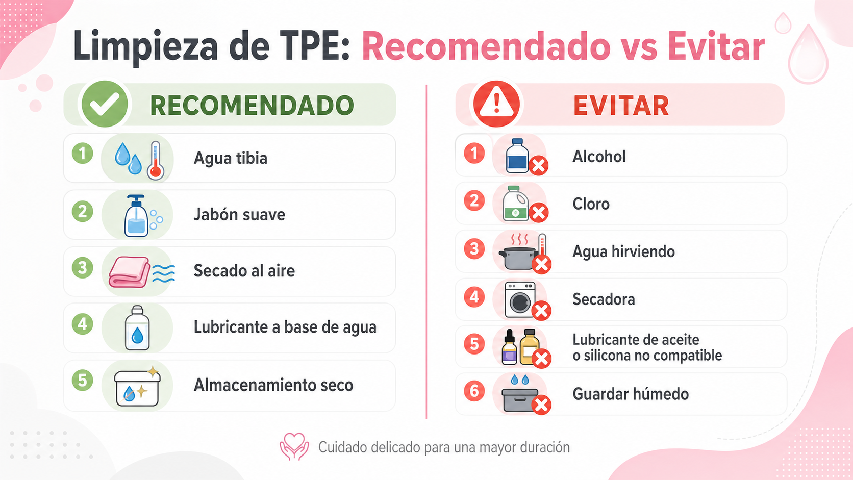 Guía de cuidado para limpiar un onahole de TPE sin dañarlo