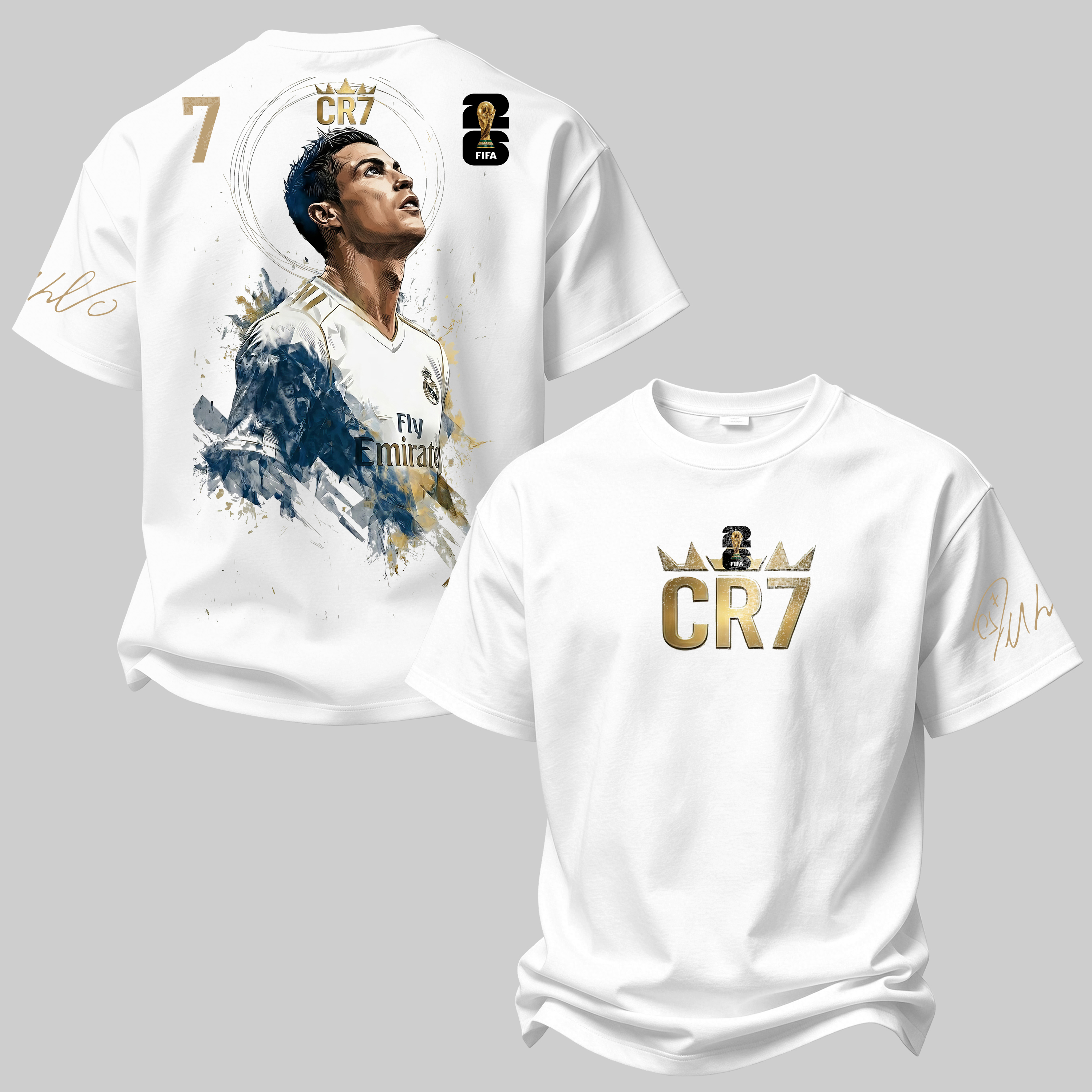 Portuguese Number 7 Soccer Captain Printed Oversized Unisex T-shirt