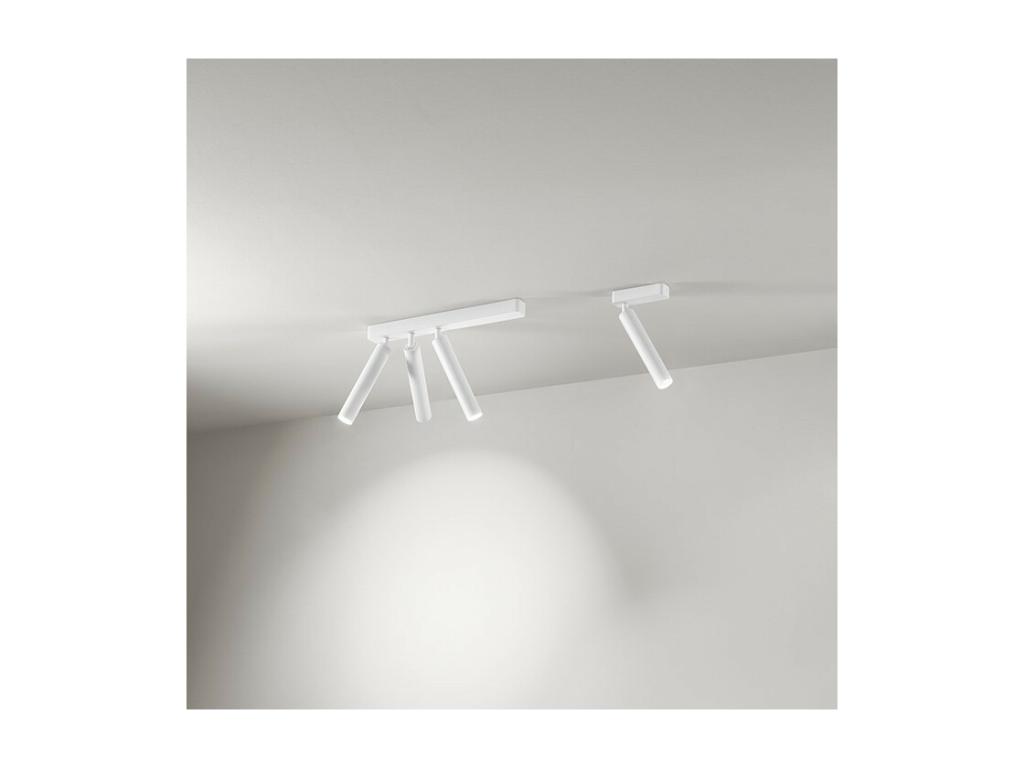 Aplique LED orientable cilíndrico 3 luces BAMBU Blanco Perenz