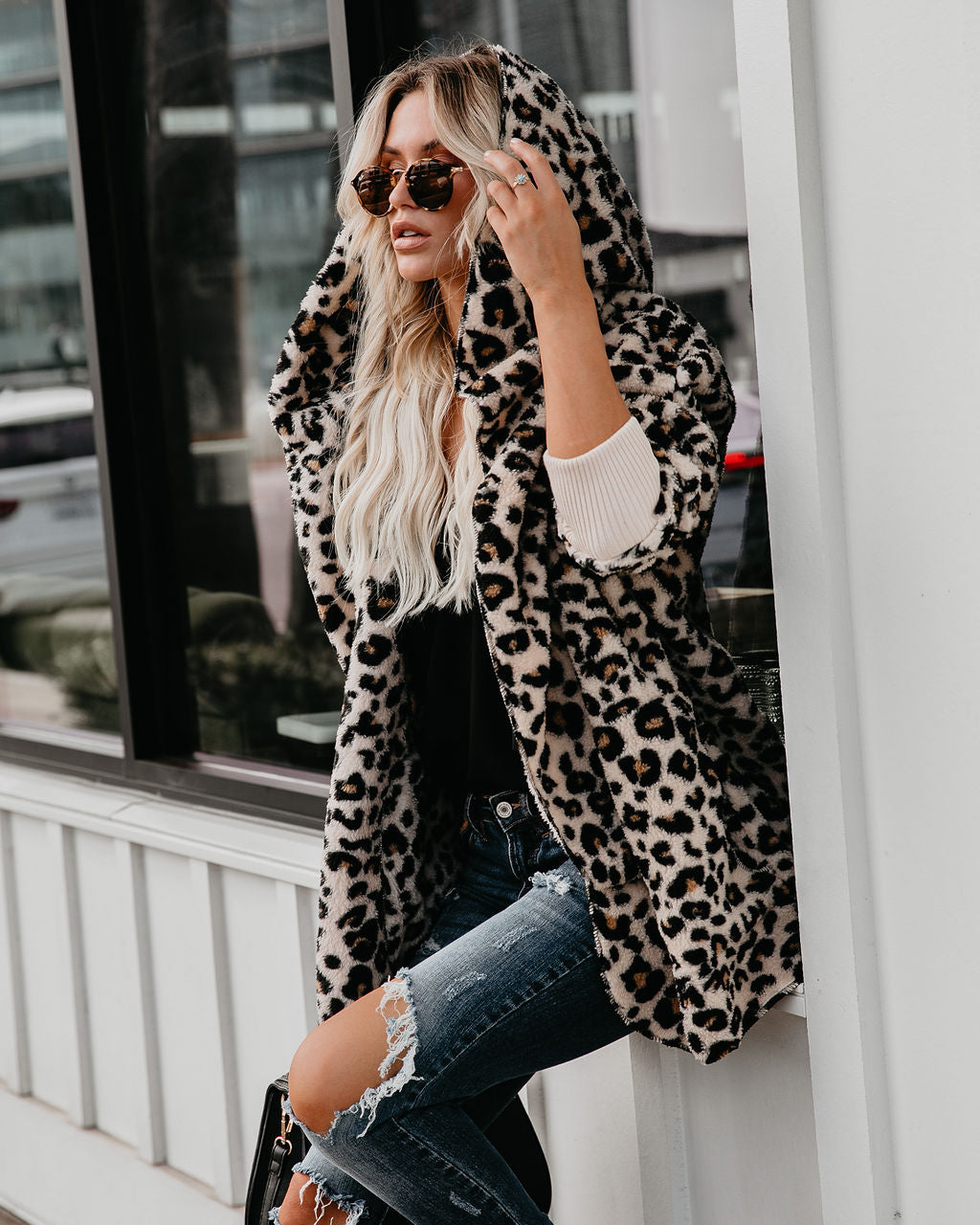 Nine Lives Pocketed Leopard Cardigan - Se7enfashion