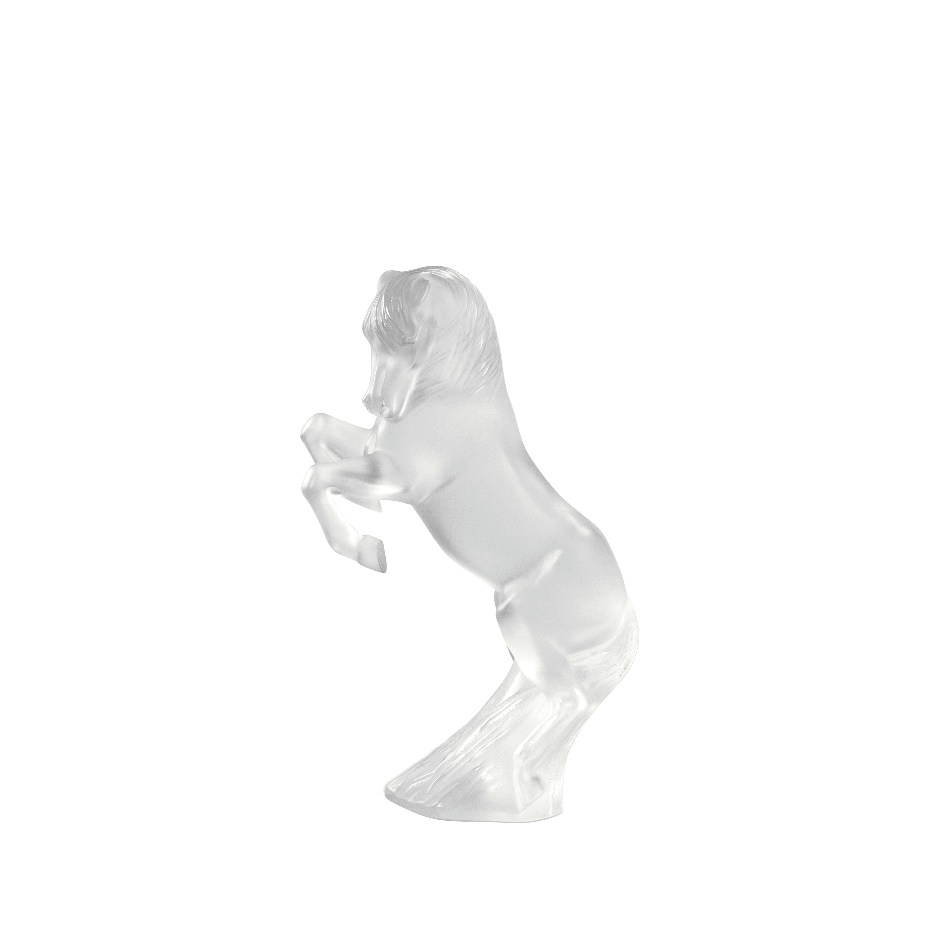 SCULPTURE CHEVAL CABRÉ, GRAND MODÈLE - CRISTAL INCOLORE