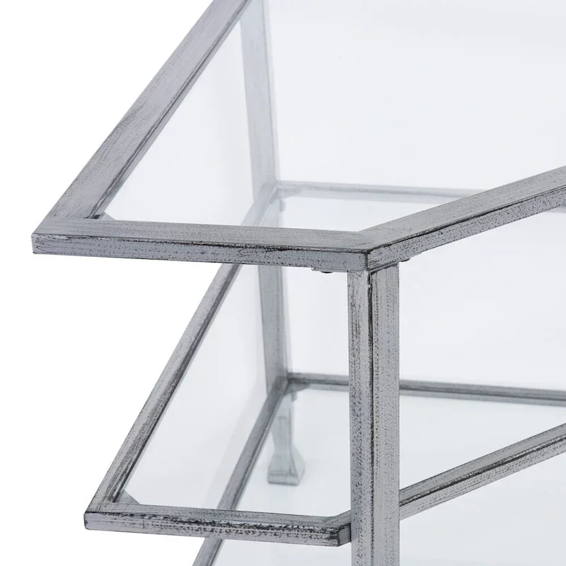 SEI Furniture Jensen Metal Corner TV Stand for Screens up to 33.25 inches