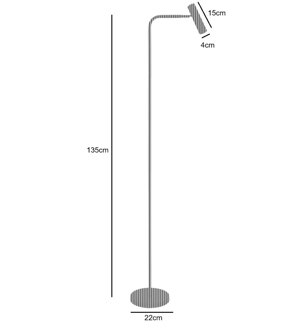 Freelight Freelight Vloerlamp Undici Zwart 1 Lichts excl. Mini GU10