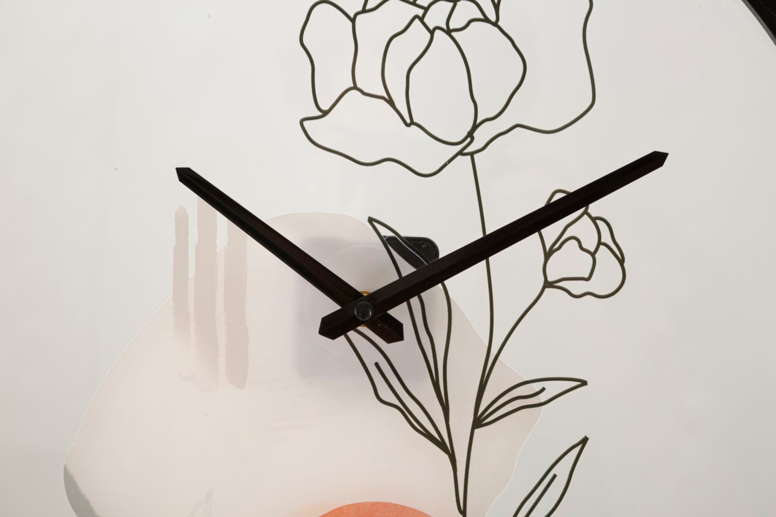 Mauro Ferretti Flower Ronde wandklok bloem in hout en glas