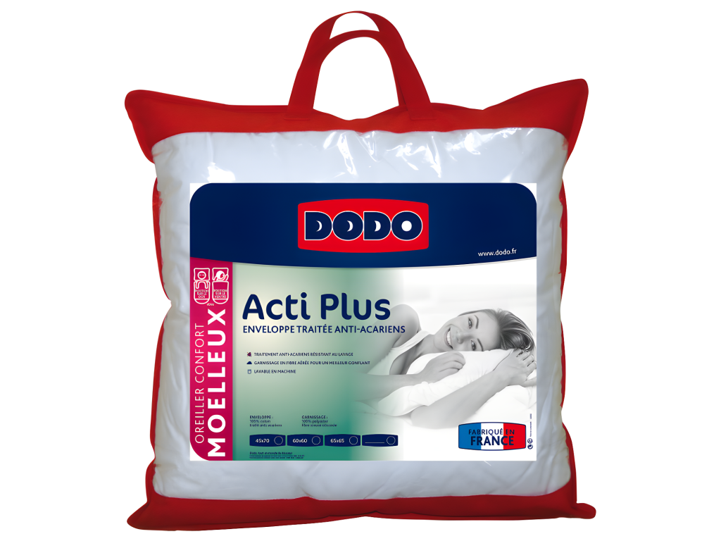 Almohada Decoromantico ACTI PLUS II antialergénica - 65x65 cm