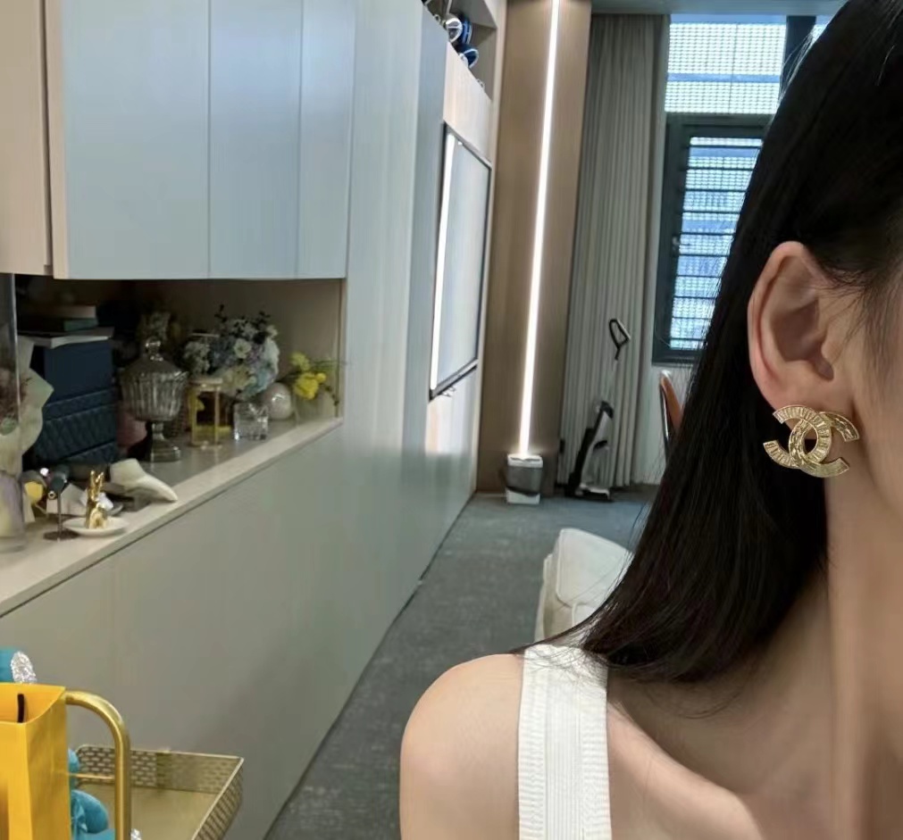 Chanel Big Gold Double C Stud Earrings - Original Replica Club
