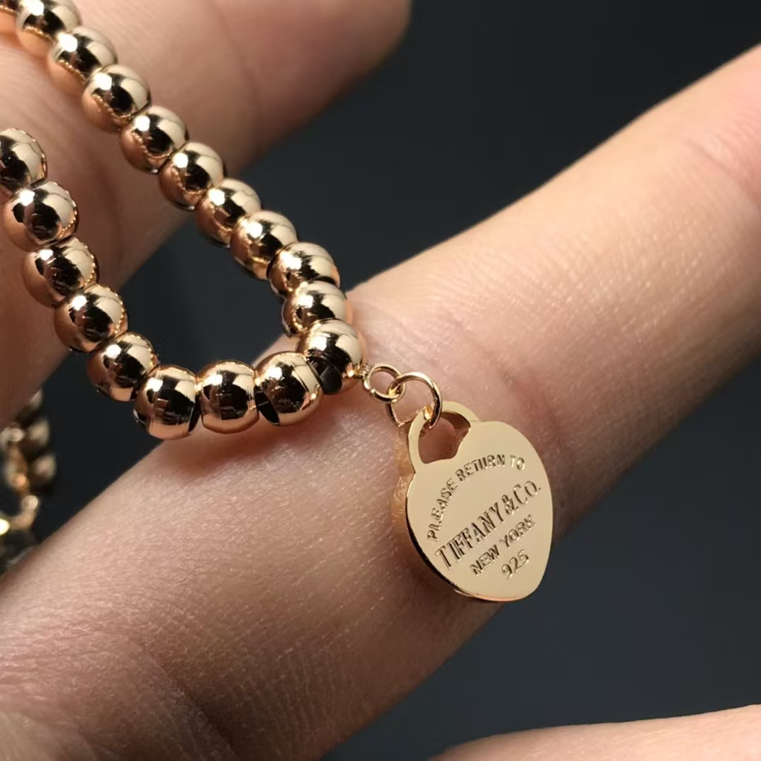 Tiffany Heart Tag Bead Bracelet - Original Replica Club