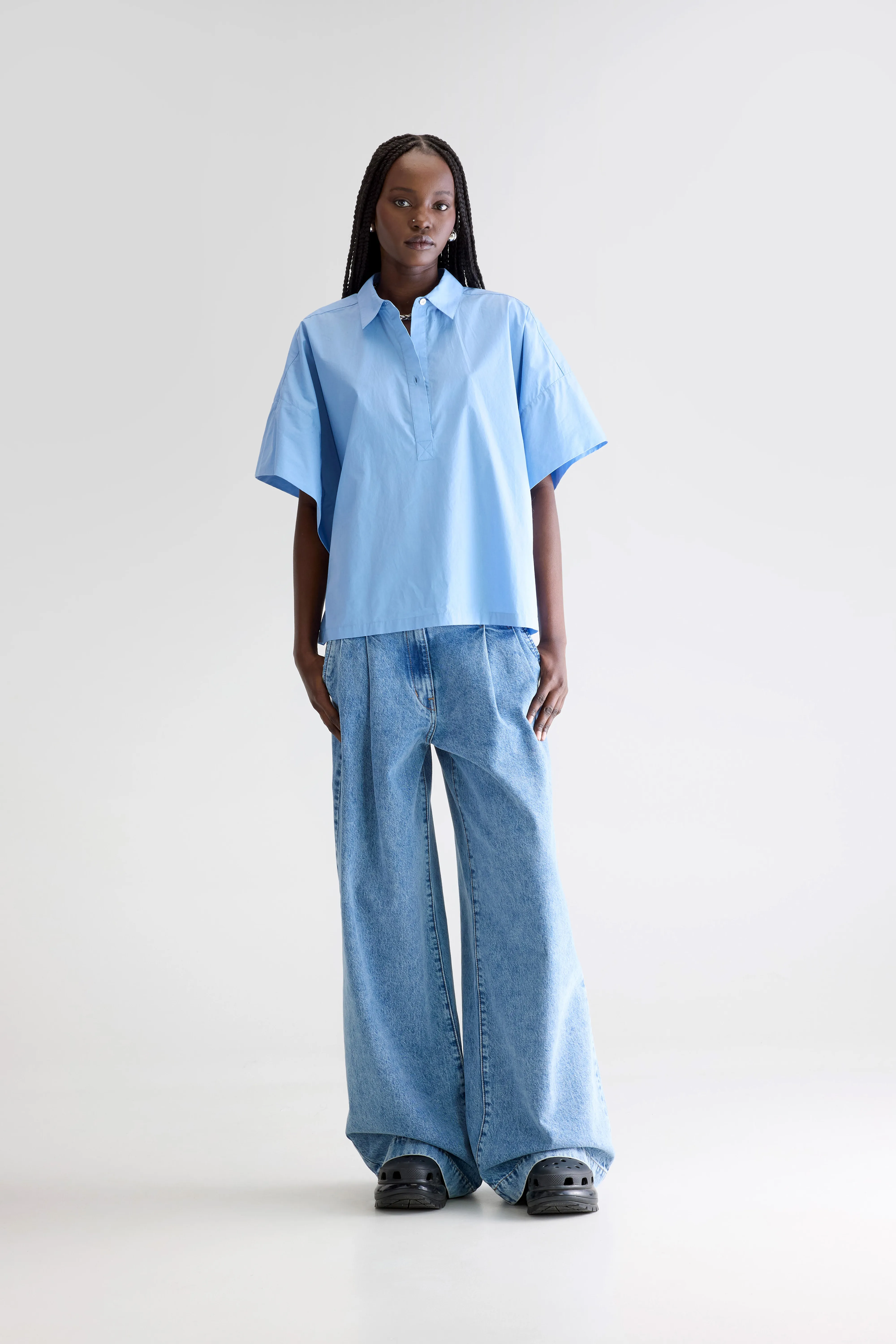 Bellerose Cairn short-sleeve shirt (252 / W / BLUE SHIRT)