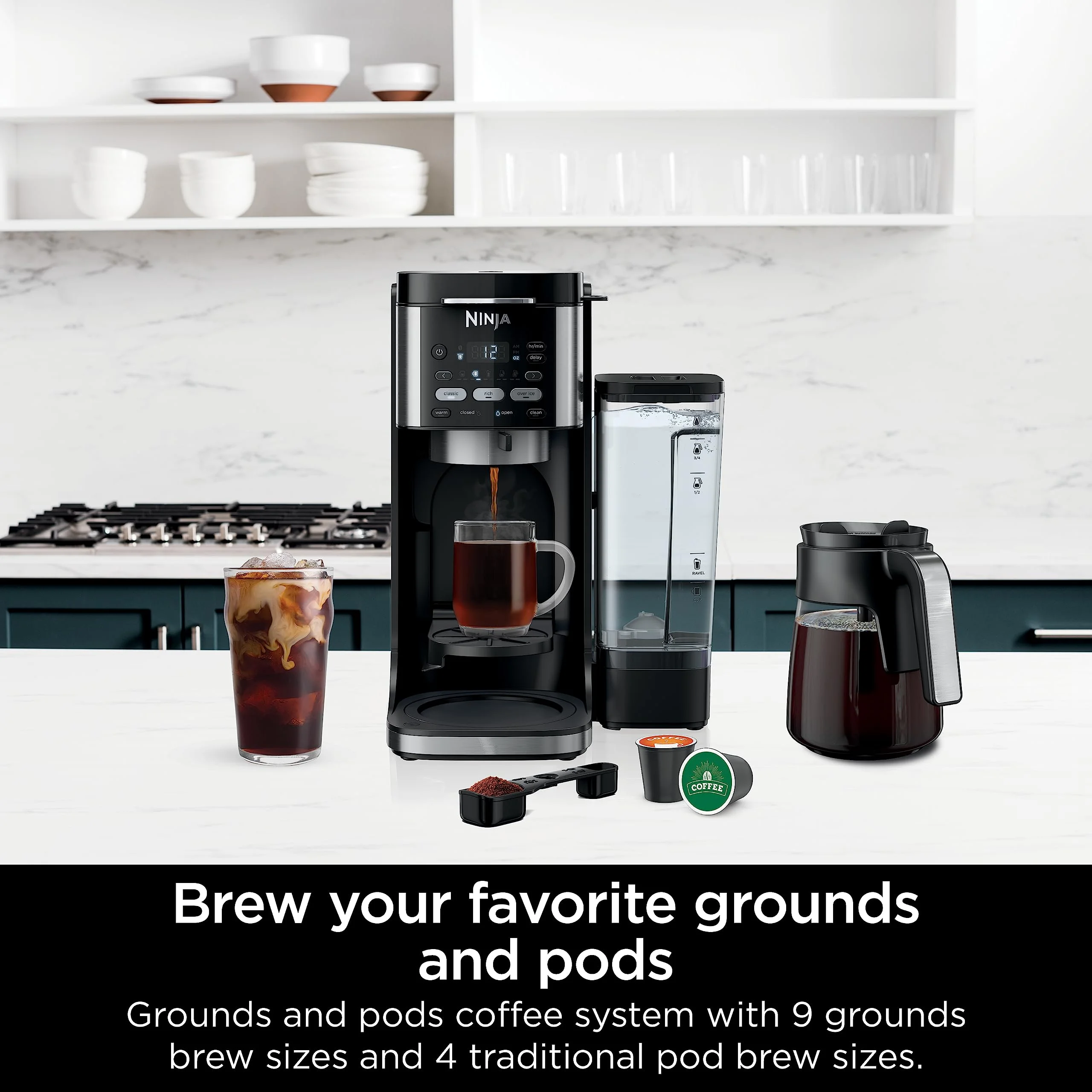 Ninja Drip Coffee Maker With K Cup Combo, DualBrew Pro Specialty Coffee System, Coffee Machine Compatible with K-Cup Pods, 12 Cup Single Serve Coffee Makers with Paper Filter, CFP301 Frother? F - Image 18