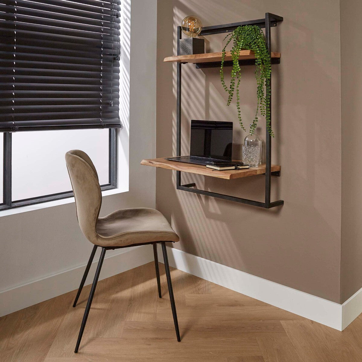 Fraaai - Alex bureau hangend hout metaal 65x100 cm