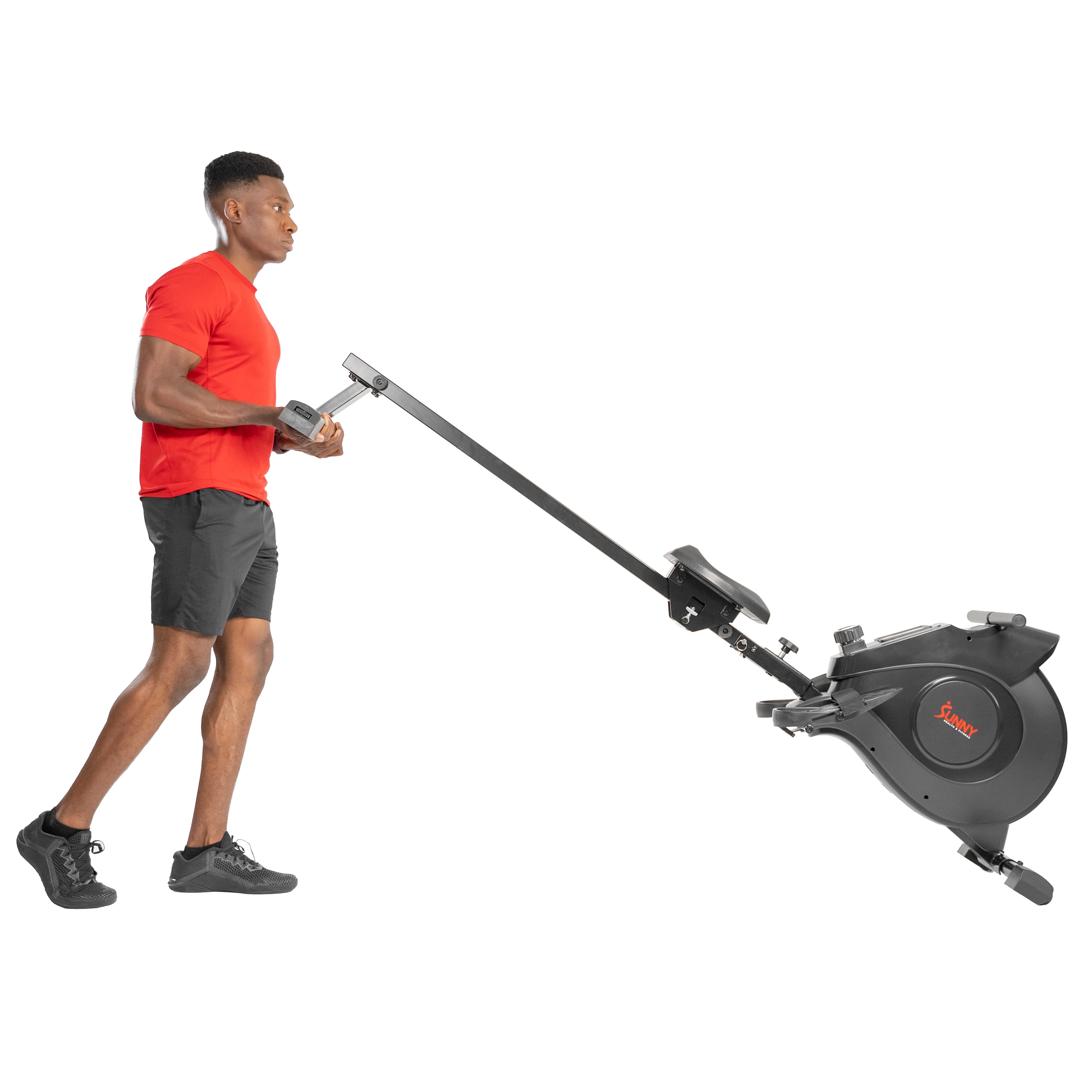 Sunny Health & Fitness 53.4" Extended Slide Rail Magnetic Rowing Machine Rower with Free SunnyFit App Membership - SF-RW5515 - Image 14