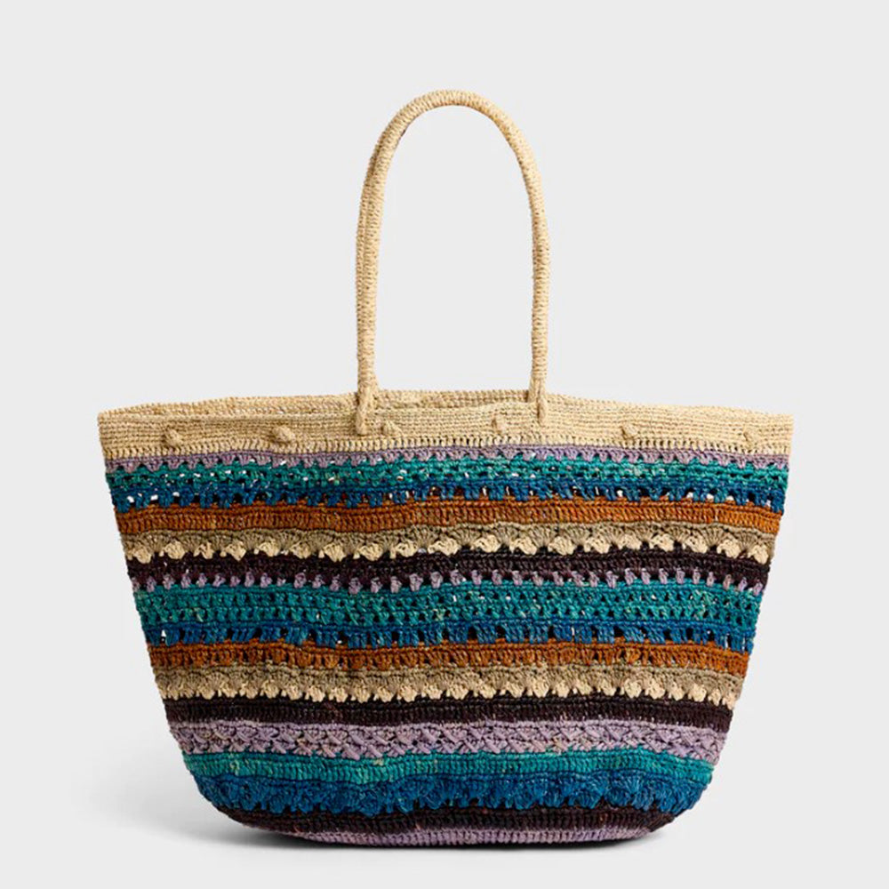 Gerard Darel - Panier en raphia - Bleu