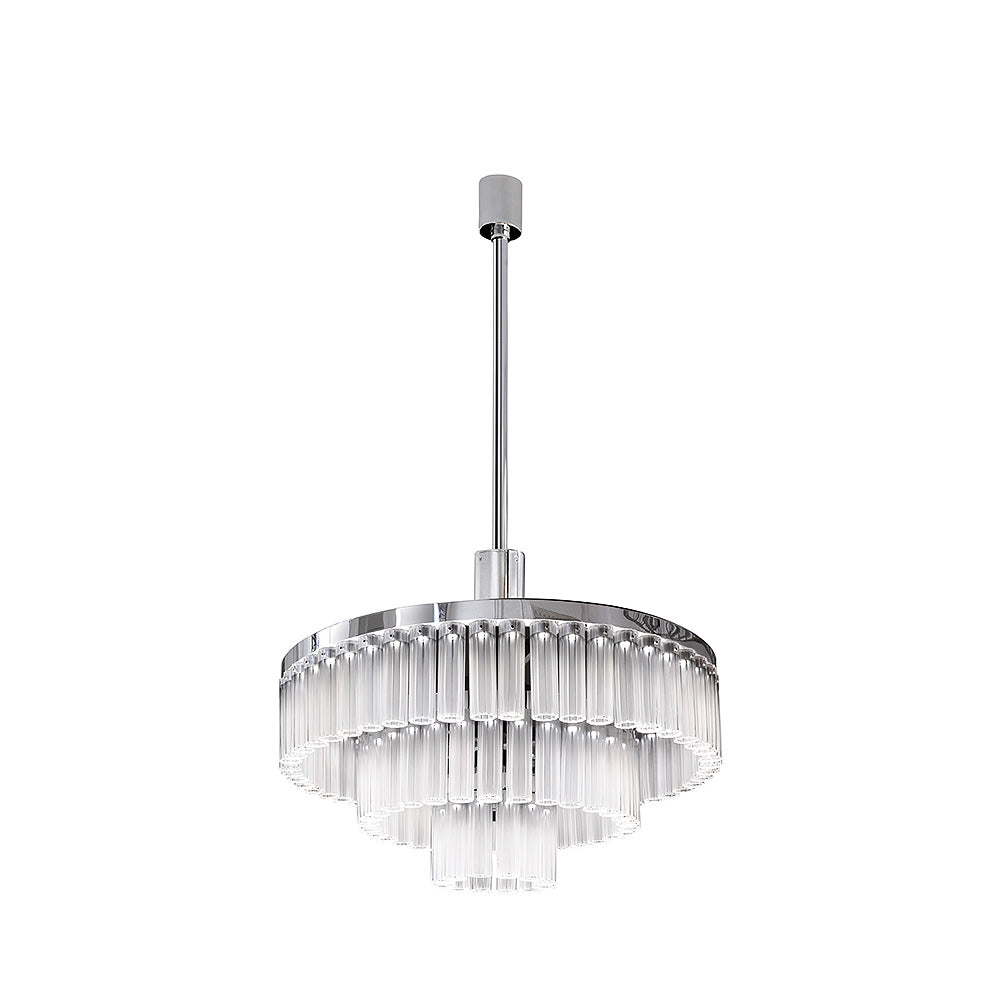 LUSTRE ORGUE - CRISTAL INCOLORE, FINITION CHROME