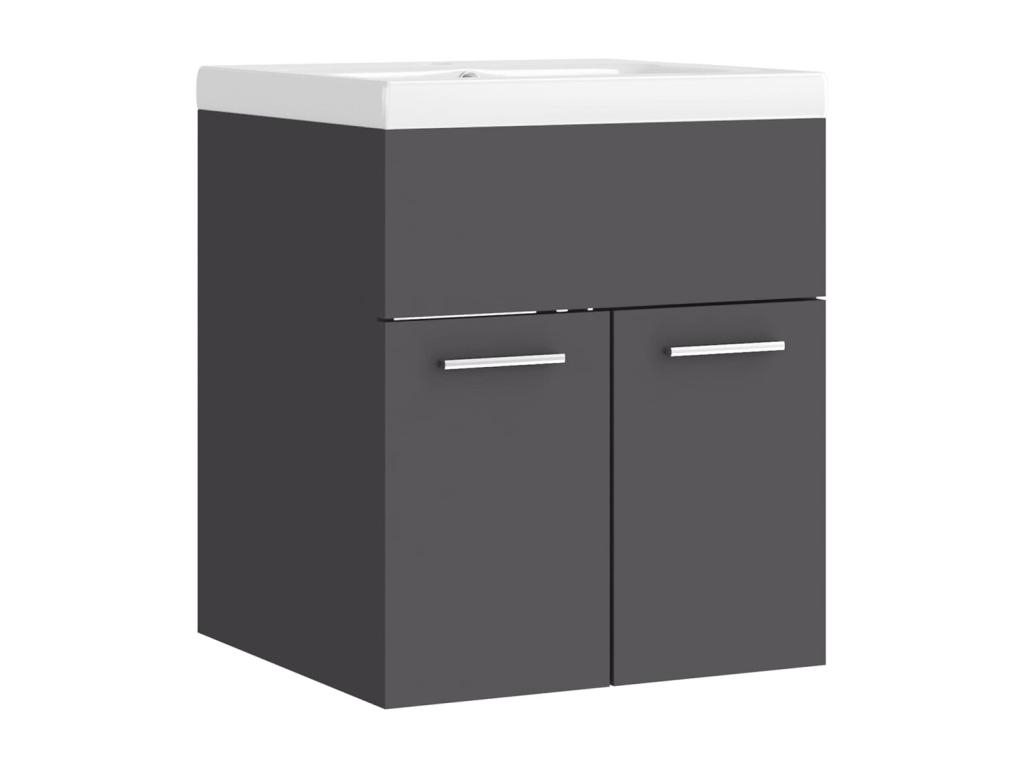 Mueble con lavabo madera de ingeniería gris
