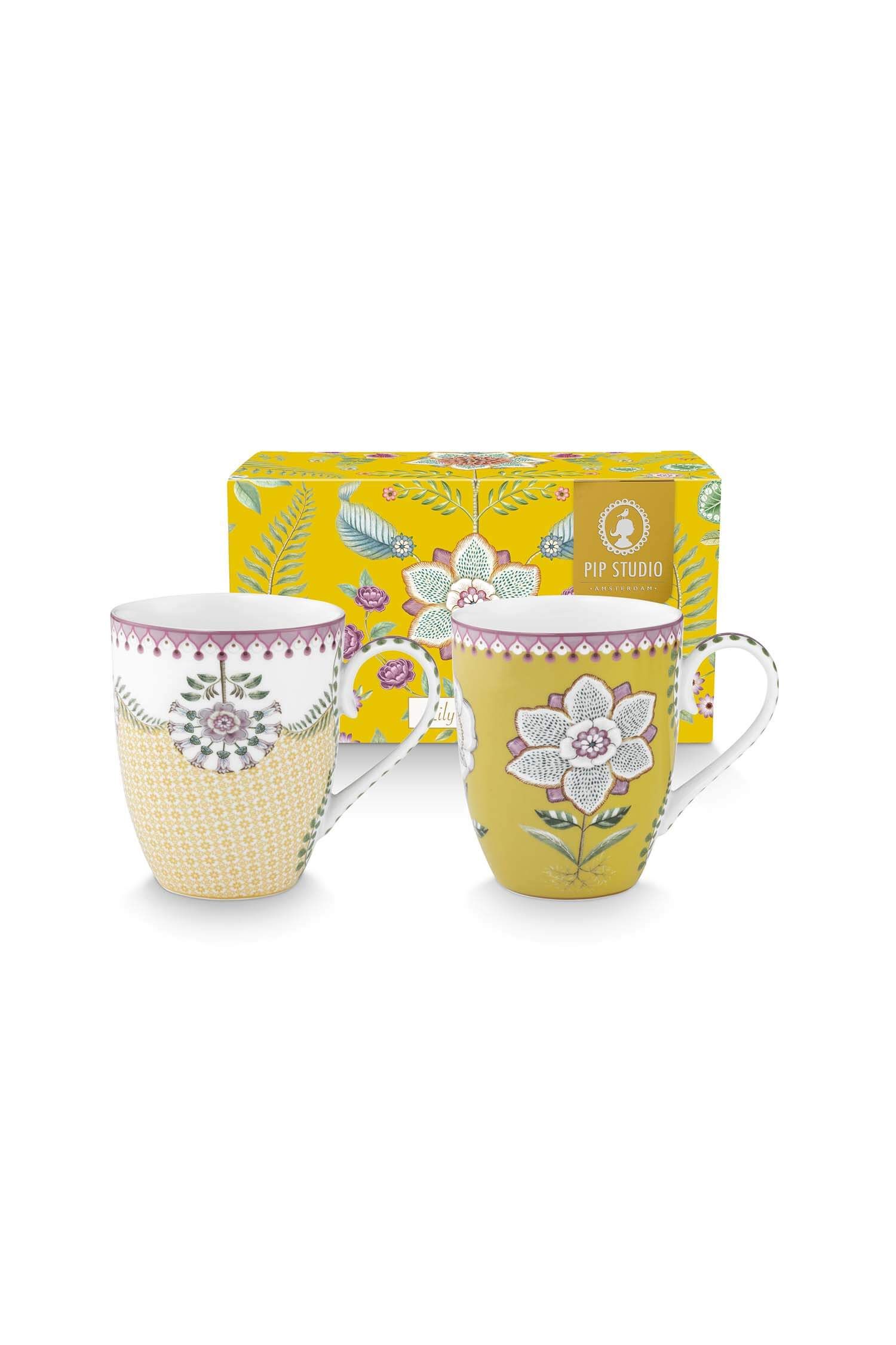 Set/2 Mugs Lily&Lotus Yellow 365ml