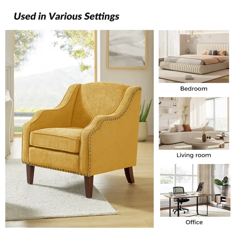 Set of 2 Lucretius Armchairs with Nailhead Trim by HULALA HOME