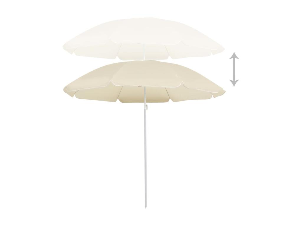Sombrilla de exterior con poste de acero Arena 180 cm