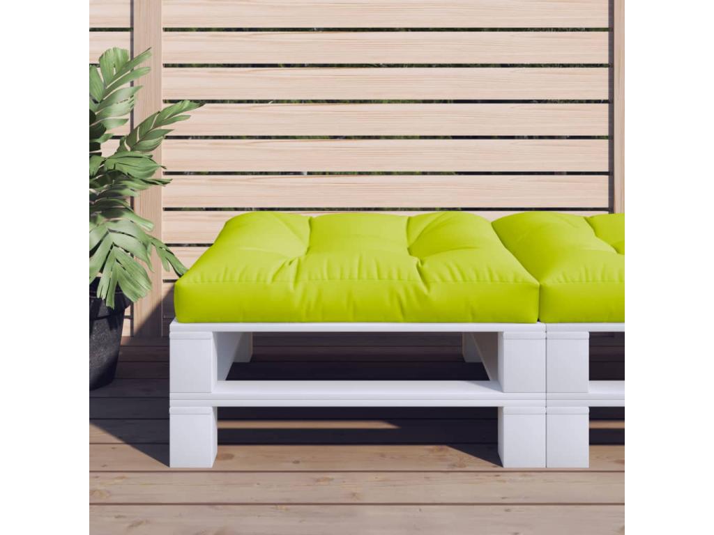 Cojín para sofá de palets de tela verde claro 70x70x12 cm