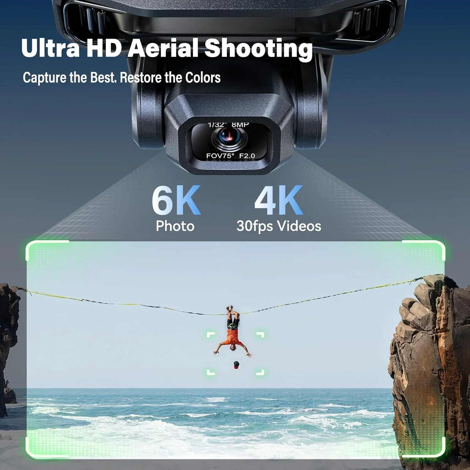 Adult-specific camera drone with 4K UHD aerial photography 3-axis gimbal 10000-foot control