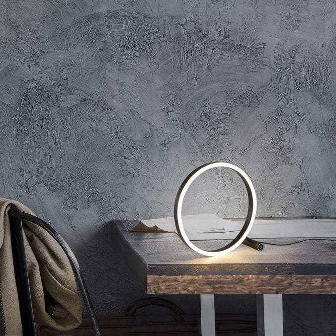 Paul Neuhaus Tafellamp Ritus Zwart Ø 30cm incl. Dimmer
