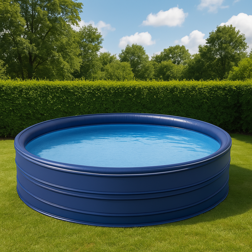 Piscina tubular redonda Redonda Sí Piscina Tubular PVC, Poliéster 457x107 cm Azul Oscuro Piscinas Tubulares / Piscina Redonda