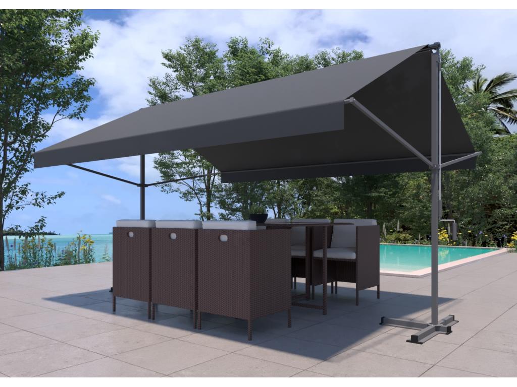 Toldo manual de doble vertiente 2,95 x 3 m topo ISEO