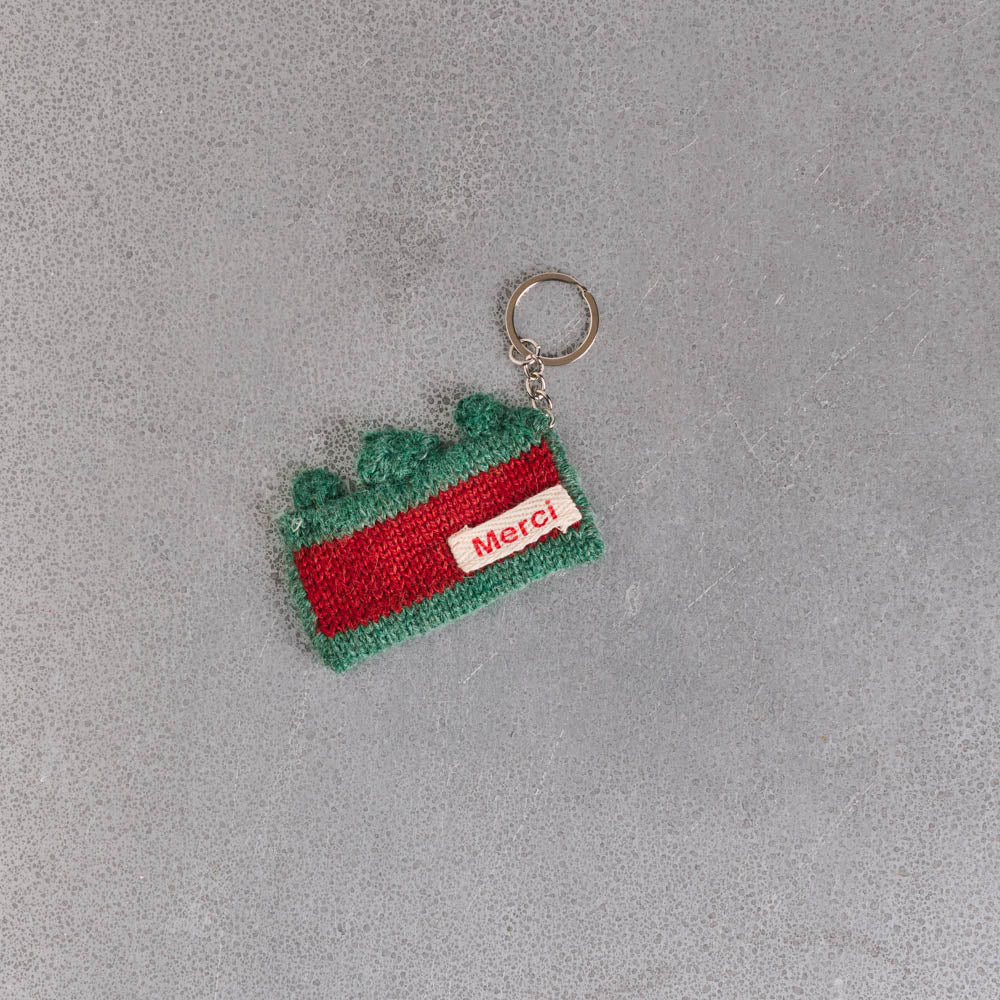 Porte clé Merci en tricot - Metro