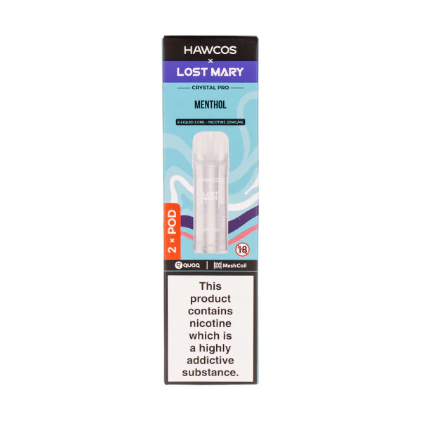 Menthol Crystal Pro Prefilled Pods by Hawcos x Lost Mary