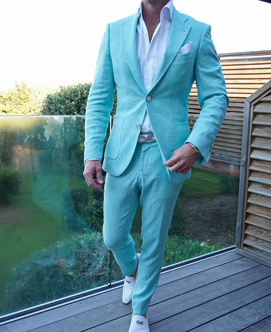 Daily Solid Notch Lapel Pockets Blazer & Pants 2Pcs Set