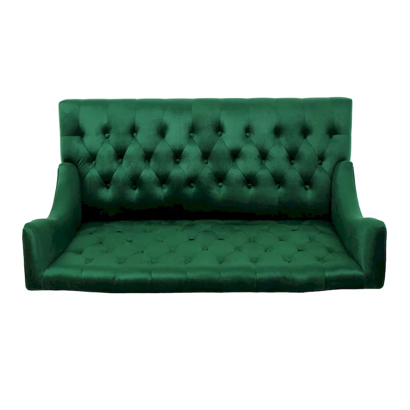 Christopher Knight Home Leora Contemporary Glam Tufted Velvet Wingback Loveseat