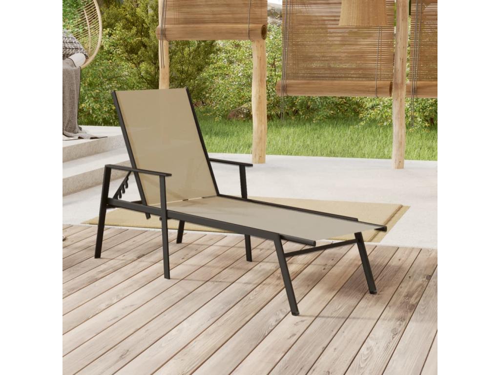 Sillón de acero y tela Nestleare crema