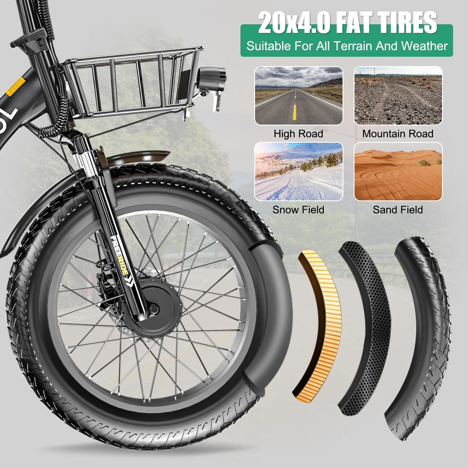 20" x 4" Fat Tire Electric Tricycle for Adult, 7 Speeds Electric Trike 48V 500W Motorized Tricycle , Electric Three Wheels Bicycle for Senior, Aluminum Frame & Rear Basket ,16mph - Image 41