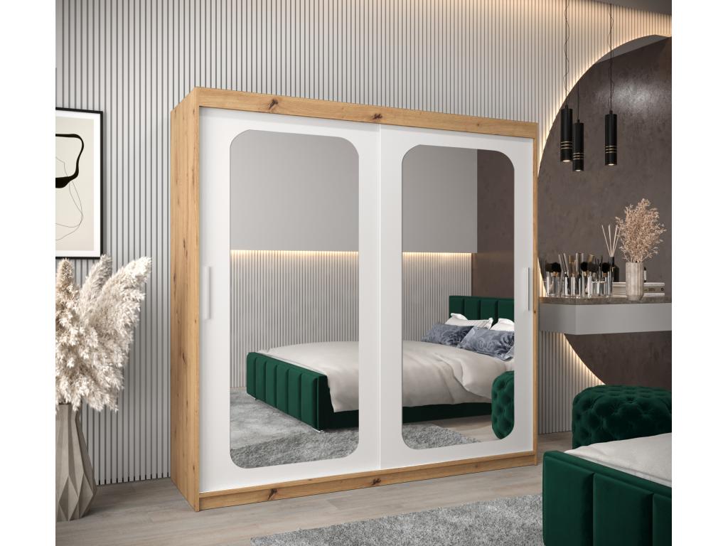 ARMARIO PROMO T3 DE PUERTAS CORREDERAS 200/200/62 2 puertas (artisan/blanco)